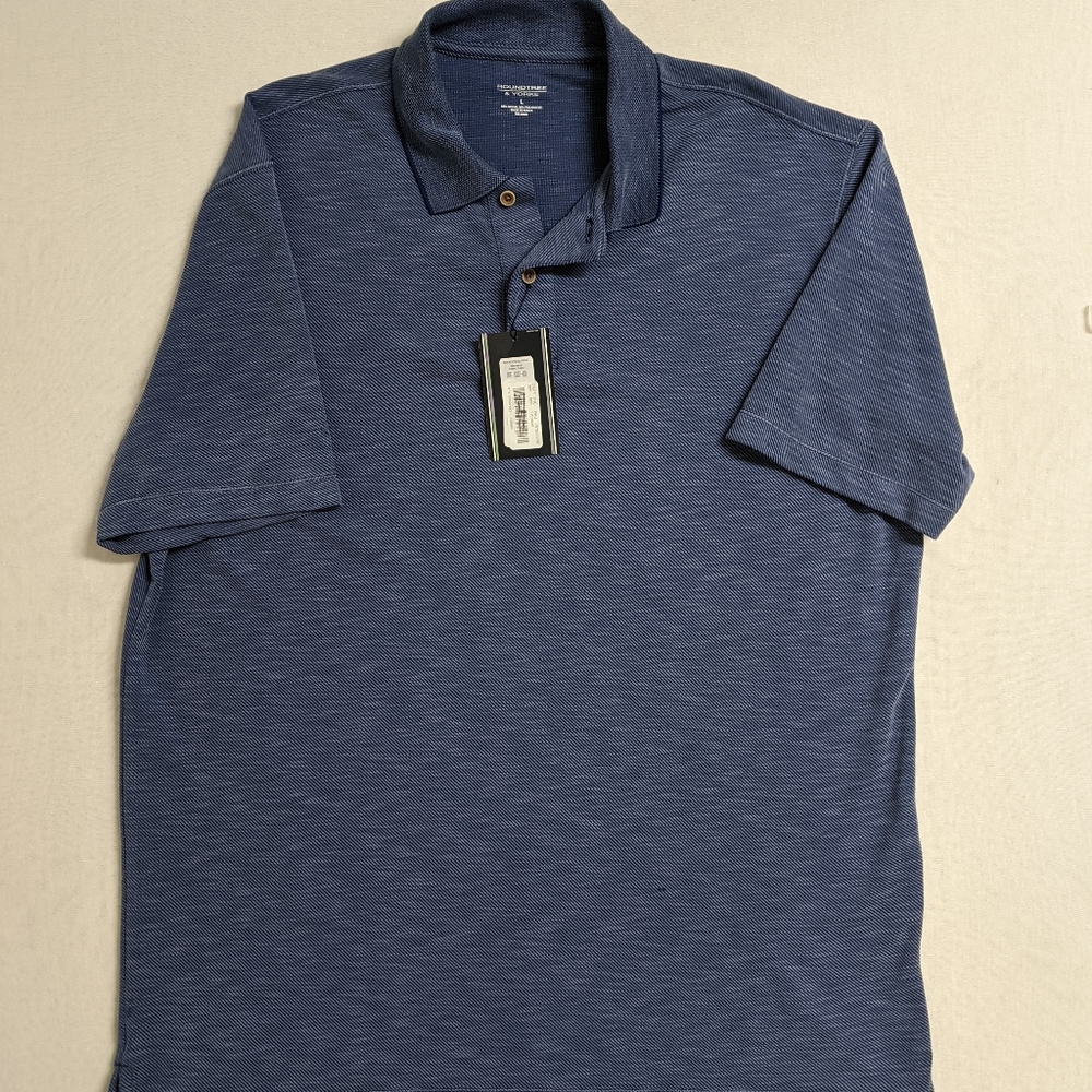 Roundtree and Yorke Blue Mens Polo